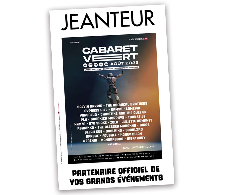 affiche Jeanteur partenaire du Cabaret Vert